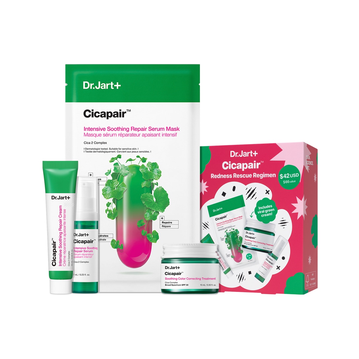 CICAPAIR™ REDNESS RESCUE REGIMEN KIT WITH CENTELLA ASIÁTICA (SET PARA CUIDADO DE LA PIEL)